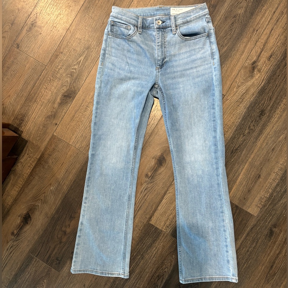 Rag & Bone Blue Denim high waist crop Jeans